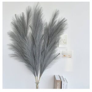 Beautiful Tall Grey Faux Pampas- 3pcs